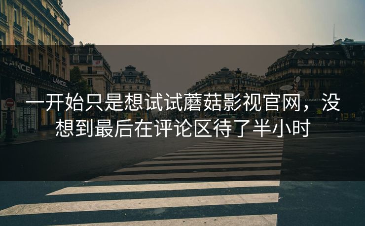 一开始只是想试试蘑菇影视官网，没想到最后在评论区待了半小时