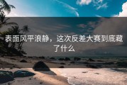 表面风平浪静，这次反差大赛到底藏了什么