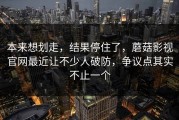 本来想划走，结果停住了，蘑菇影视官网最近让不少人破防，争议点其实不止一个
