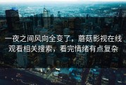 一夜之间风向全变了，蘑菇影视在线观看相关搜索，看完情绪有点复杂