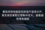 蘑菇视频电脑版到底值不值得点开，真实体验差距比想象中还大，越看越觉得有猫腻