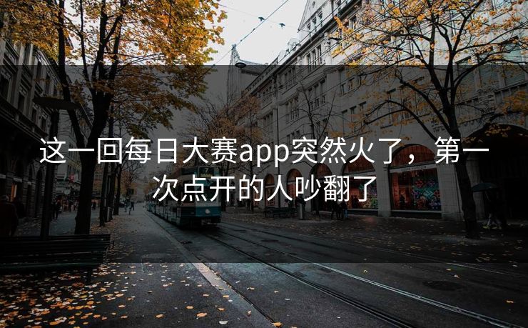 这一回每日大赛app突然火了,第一次点开的人吵翻了 这一回每日大赛app突然火了,第一次点开的人吵翻了