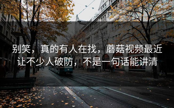 别笑,真的有人在找,蘑菇视频最近让不少人破防,不是一句话能讲清 别笑,真的有人在找,蘑菇视频最近让不少人破防,不是一句话能讲清